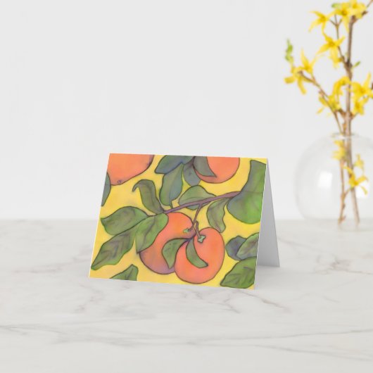 Sinaasappels Notecard Kaart (Gele Bloem)