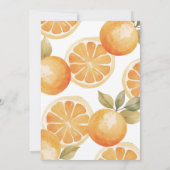 Sinaasappels Onze kleine schatje wordt één jaar Kaart (Achterkant)