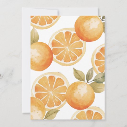 Sinaasappels Onze kleine schatje wordt één jaar Kaart (Achterkant)