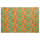 Sinaasappels op blauw stof (Yard (91,4 cm))