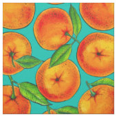Sinaasappels op blauw stof (Swatch)