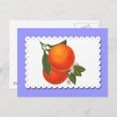 Sinaasappels op Doily  Crate Art Briefkaart (Voorkant / Achterkant)