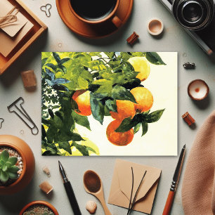 Sinaasappels op een Branch Winslow Homer Fine Art Briefkaart