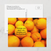 Sinaasappels op een Briefkaart, een Funny Fruit Fo Briefkaart (Voorkant / Achterkant)