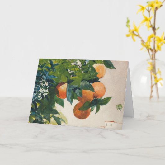 Sinaasappels op een tak | Winslow Homer Kaart (Gele Bloem)
