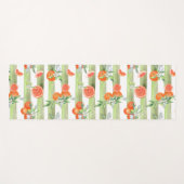 Sinaasappels op groene en witte strepen yogamat (Voorkant (horizontaal))