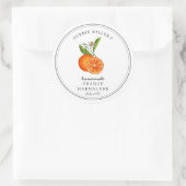  Sinaasappels op witte jam Ronde Sticker (Tas)