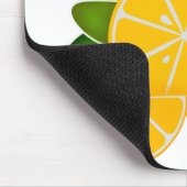 Sinaasappels, oranje plakken, citrusvruchten muismat (Hoek)