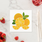 Sinaasappels, oranje plakken, citrusvruchten servet (Insitu)