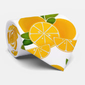 Sinaasappels, oranje plakken, citrusvruchten stropdas (Opgerold)