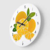 Sinaasappels oranje zonnige citrusvruchten grote klok (Hoek)