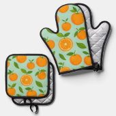Sinaasappels Ovenwant & Pannenlap Set (Voorkant / Achterkant)
