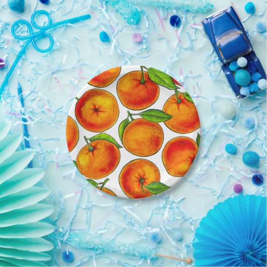 Sinaasappels Papieren Bordje (Feest)