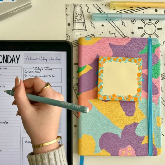 Sinaasappels patroon Postit Opmerkingen 7,6 x 7,6  Post-it® Notes