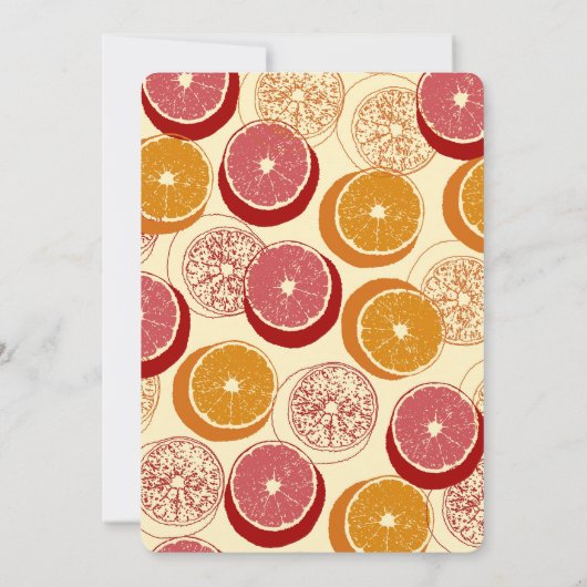Sinaasappels Patroon Verjaardag Kaart (Achterkant)