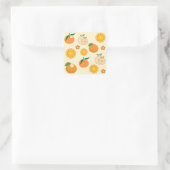 Sinaasappels Patroon Vierkante Sticker (Tas)