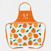 Sinaasappels Patroonmonogram Schort (Voorkant)