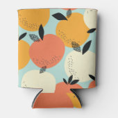 Sinaasappels Pattern: Levendig naadloos ontwerp. Blikjeskoeler (Voorkant)