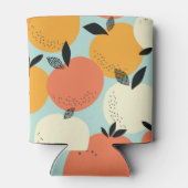 Sinaasappels Pattern: Levendig naadloos ontwerp. Blikjeskoeler (Achterkant)
