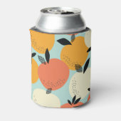 Sinaasappels Pattern: Levendig naadloos ontwerp. Blikjeskoeler (Blikje Achterkant)
