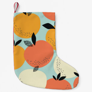 Sinaasappels Pattern: Levendig naadloos ontwerp. Kleine Kerstsok