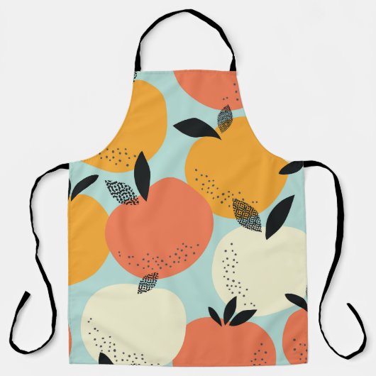Sinaasappels Pattern: Levendig naadloos ontwerp. Schort (Voorkant)