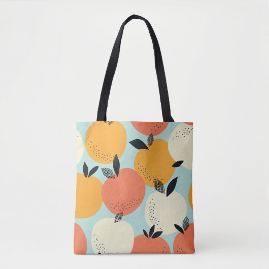 Sinaasappels Pattern: Levendig naadloos ontwerp. Tote Bag (Voorkant)