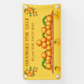 Sinaasappels personaliseren voor verkoop Oranje gr Spandoek (Verticaal)