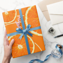 Sinaasappels plakjes Celebration Wrapping Paper Cadeaupapier