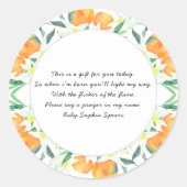 Sinaasappels - Prayer Kandle Label (Voorkant)