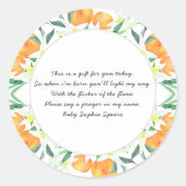 Sinaasappels - Prayer Kandle Label