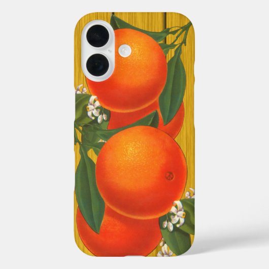 Sinaasappels Retro Fruitkrat Art Case-Mate iPhone Case (Achterkant)