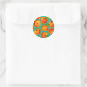 Sinaasappels Ronde Sticker (Tas)