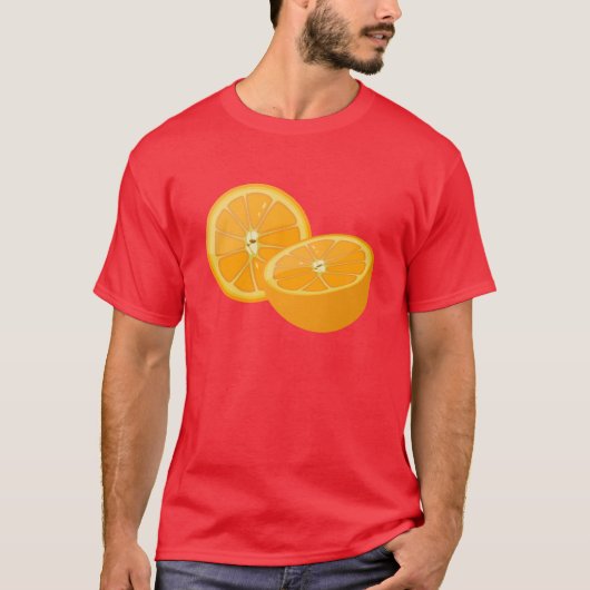 Sinaasappels (rood) t-shirt (Voorkant)
