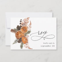 Sinaasappels Rustic Holiday met Meal RSVP