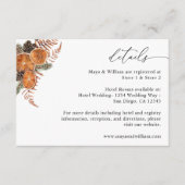 Sinaasappels Rustic Vakantie Details Informatiekaartje (Voorkant)