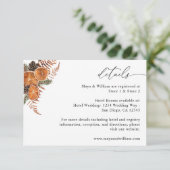 Sinaasappels Rustic Vakantie Details Informatiekaartje (Staand voorkant)