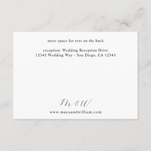 Sinaasappels Rustic Vakantie Details Informatiekaartje (Achterkant)