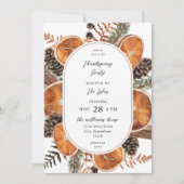 Sinaasappels Rustische feestdag Thanksgiving Kaart (Voorkant)