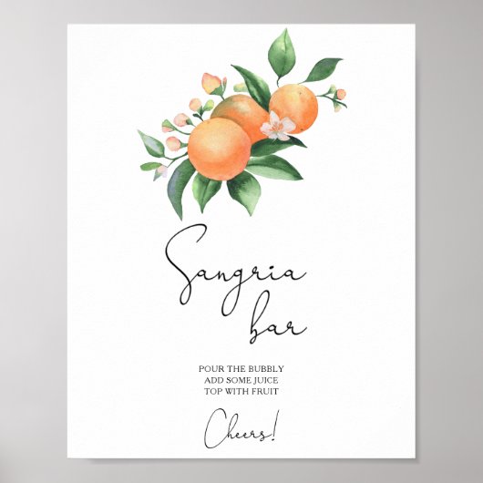 Sinaasappels - sangria bar poster (Voorkant)