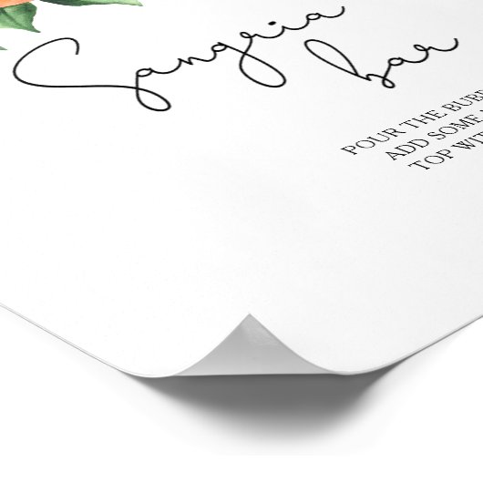 Sinaasappels - sangriabar poster (Hoek)