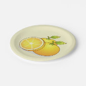 Sinaasappels schattig fruit papieren bordje (Gekanteld)