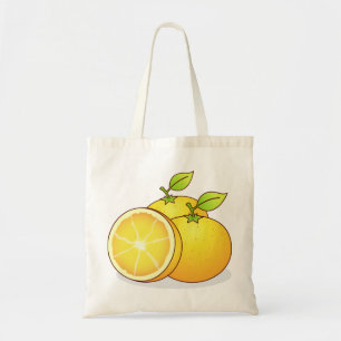 Sinaasappels schattig fruit tote bag