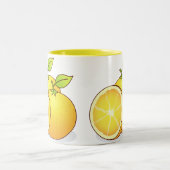 Sinaasappels schattig fruit tweekleurige koffiemok (Center)