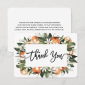 Sinaasappels schattige bedankkaart (Voorkant / Achterkant)