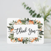 Sinaasappels schattige bedankkaart (Staand voorkant)