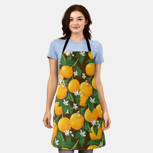 Sinaasappels Schort (Gedragen)