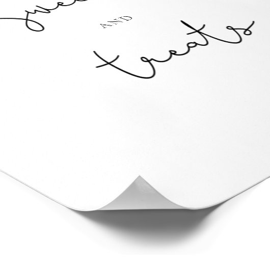 Sinaasappels snoepjes en behandelen baby shower poster (Hoek)