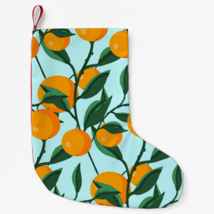 Sinaasappels takken, citrus  print. kleine kerstsok