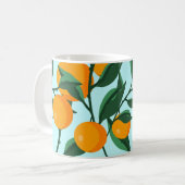 Sinaasappels takken, citrus  print. koffiemok (Voorkant links)